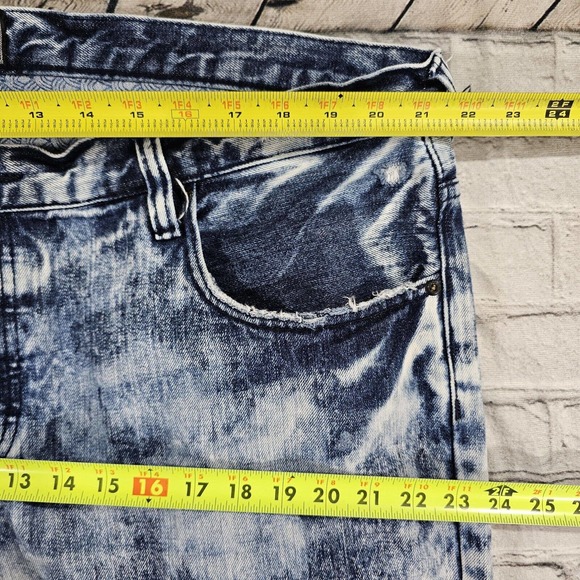 PRPS Jeans Denim Button Fly Straight Leg Blue Red Distressed Barracuda MENS 42 - Picture 2 of 13